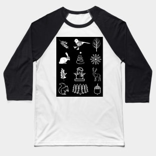 Cute Winter Pattern Baseball T-Shirt